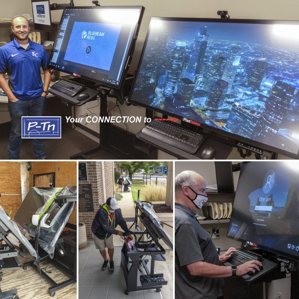 P-Tn is Your CONNECTION to iPlanTables - two 55-inch Workstations for the City of Shawnee, Kansas