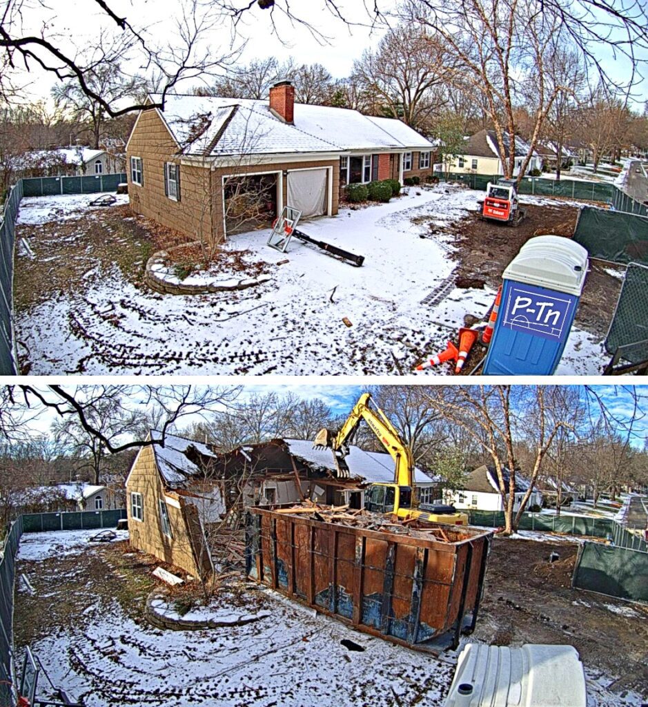 House Being Demolished During Winter | P-Tn