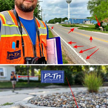 Pro photographer documents damage on street and curb prior to construction | P-Tn