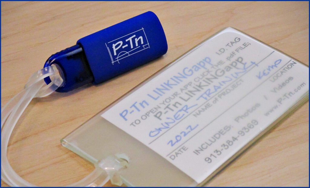USB thumb drive and label attached | P-Tn