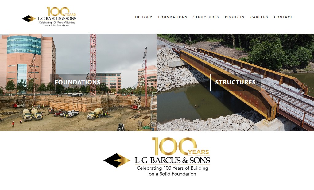 home page at barcus.com deep foundation and bridge building contractors in Kansas City Kansas | P-Tn