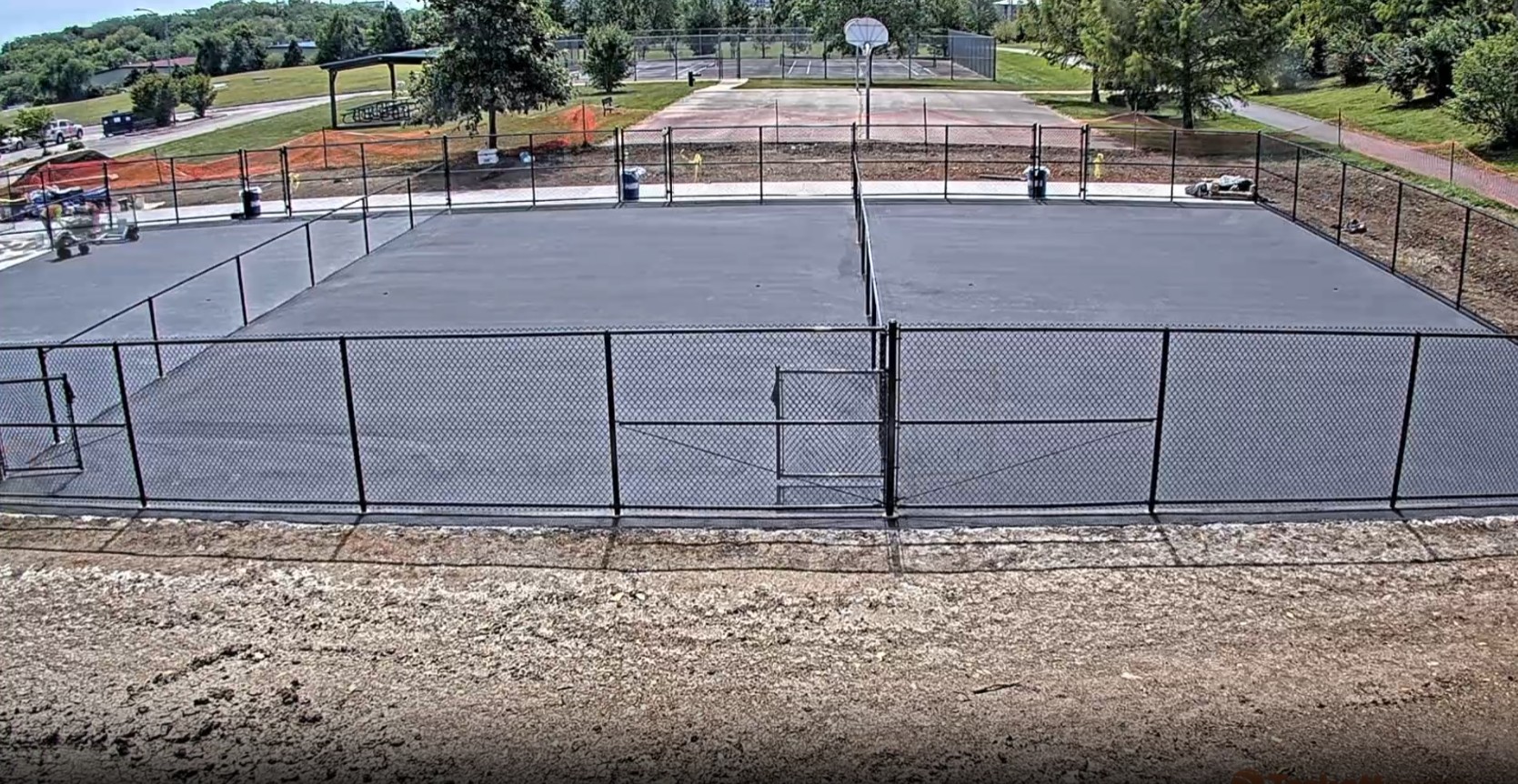 Tennis Court under construction
